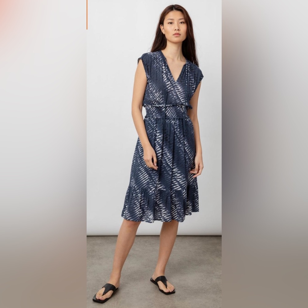 RAILS Ashlyn Blue Nile Ruffle Hem Dress